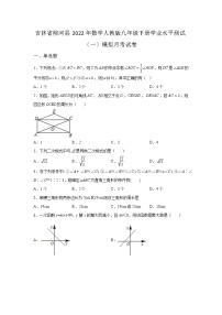 吉林省柳河县2022年数学人教版九年级下册单元综合学业水平模拟试卷（一）及答案