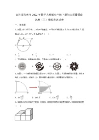 吉林省洮南市2022年数学人教版九年级下册单元综合初三质量调查模拟试卷（三）及答案