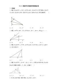 初中数学人教版八年级上册12.3 角的平分线的性质当堂检测题