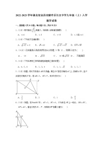 湖北省宜昌市猇亭区长江中学2022-2023学年九年级上学期入学数学试卷（含答案）