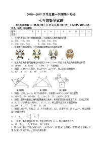 山东省淄博市高青县（五四制）2018-2019学年七年级上学期期中考试数学试题