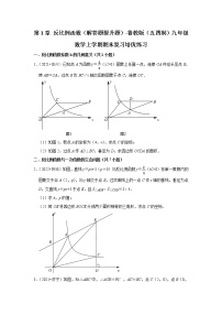 第1章+反比例函数（解答题提升题）-鲁教版（五四制）九年级数学上学期期末复习培优练习