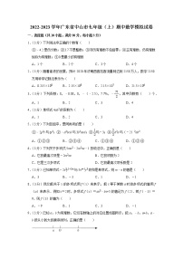 2022-2023学年广东省中山市七年级（上）期中数学模拟试卷