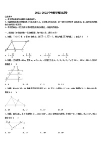 杭州市十五中教育集团2021-2022学年中考一模数学试题含解析