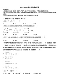 湖南省长沙市湖南师大附中教育集团2021-2022学年中考数学模试卷含解析