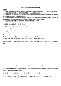 黄冈市重点中学2021-2022学年中考数学适应性模拟试题含解析
