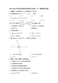 河北省沧州市青县2021-2022学年七年级（下）期末数学试卷(解析版)