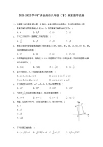 广西钦州市2021-2022学年八年级（下）期末数学试卷(解析版)