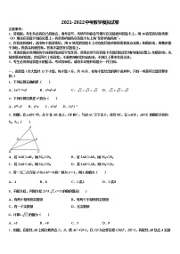 江苏省大丰市刘庄镇三圩初级中学2021-2022学年中考二模数学试题含解析