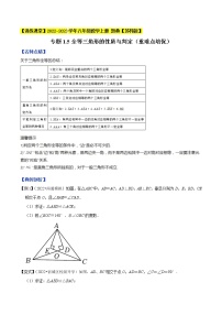 专题1.5全等三角形的性质与判定（重难点培优）-【讲练课堂】2022-2023学年八年级数学上册 题典【苏科版】