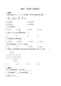 专题1.5 相反数（基础检测）- 2022-2023学年七年级数学上册拔尖题精选精练（浙教版）