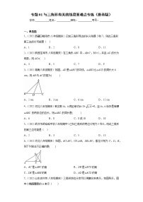 专题01 与三角形有关的线段重难点专练- 2022-2023学年八年级上册数学专题训练（人教版）