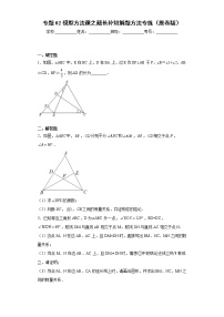 专题02模型方法课之截长补短解题方法专练- 2022-2023学年八年级上册数学专题训练（人教版）