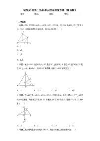 专题05特殊三角形单元综合提优专练- 2022-2023学年八年级上册数学专题训练（浙教版）