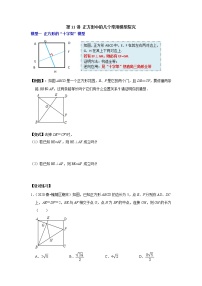 第11讲 正方形中的几个常用模型探究-【专题突破】2022-2023学年八年级数学下学期重难点及章节分类精品讲义(浙教版)