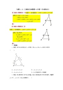 专题1.13 三角形几何模型-A字型（专项练习）-2022-2023学年八年级数学上册基础知识专项讲练（浙教版）