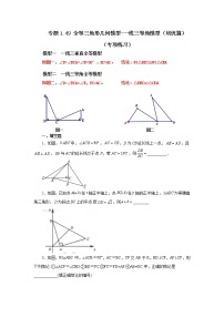 专题1.49 全等三角形几何模型-一线三等角模型（培优篇）（专项练习）-2022-2023学年八年级数学上册基础知识专项讲练（浙教版）