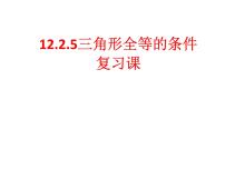 初中数学人教版八年级上册12.2 三角形全等的判定复习ppt课件