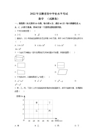 2022年安徽省中考数学真题