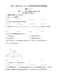 四川省雅安市2021-2022学年八年级下学期第二次月考数学试题(含答案)