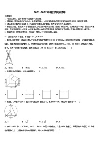 江苏省淮安市淮阴师范院附属中学2021-2022学年中考数学对点突破模拟试卷含解析