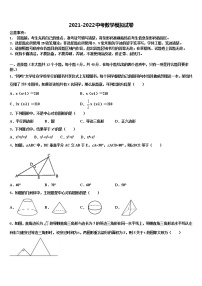 江苏省句容市华阳中学2021-2022学年中考一模数学试题含解析