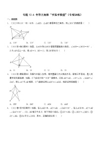 人教版八年级上册第十二章 全等三角形综合与测试随堂练习题