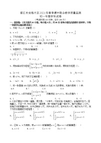 福建省晋江市安海片区2020-2021学年七年级下学期期中联合教学质量监测数学试卷（word版含答案）