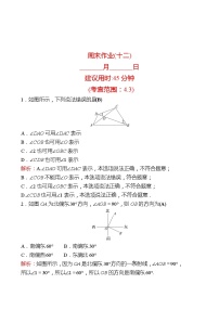 2022-2023 人教版 数学 七年级上册 周末作业(十二) 同步练习