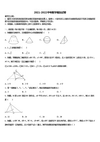 江苏省镇江市丹阳三中学2021-2022学年中考数学适应性模拟试题含解析