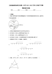 云南省曲靖市师宗县第一中学2021-2022学年七年级下学期期末数学试题(含答案)