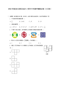 2022年黑龙江省哈尔滨八十四中中考数学模拟试卷（4月份）（含解析）