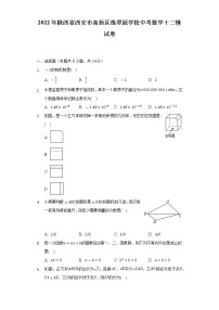 2022年陕西省西安市高新区逸翠园学校中考数学十二模试卷（含解析）