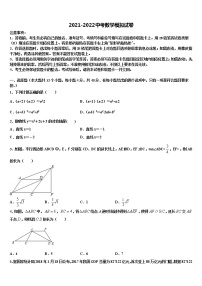 山东省泰安市新泰市重点达标名校2021-2022学年中考数学模拟预测试卷含解析