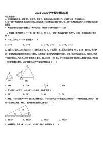 山东省济南市历城区唐王中学2021-2022学年中考适应性考试数学试题含解析