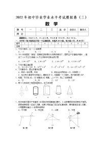 湖南省新晃县2022年初中毕业学业水平考试模拟卷（三）数学试卷(含解析)