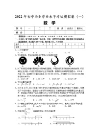 湖南省新晃县2022年初中毕业学业水平考试模拟卷（一）数学试卷(含解析)