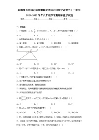 新疆维吾尔自治区伊犁哈萨克自治州伊宁市第二十三中学2021-2022学年八年级下学期期末数学试题(含答案)