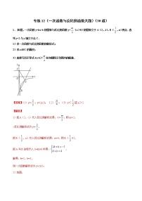 专练12（一次函数与反比例函数大题）中考数学考点必刷题（解析版）