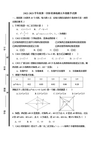 山东省枣庄市峄城区吴林街道中学2022-2023学年九年级上学期第一次检测数学试题(含答案)