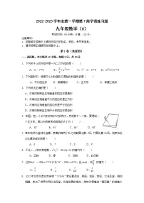 广东省茂名市高州十校联盟2022-2023学年九年级上学期学情练习数学试题(含答案)