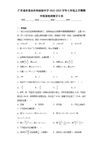 广东省东莞市东华初级中学2022-2023学年七年级上学期期中质量检测数学B卷(含答案)