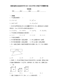 陕西省西安市秦汉中学2021-2022学年七年级下学期期中数学试卷(含答案)