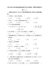 河南省洛阳市洛宁县2022-2023学年九年级上学期月考数学试卷（一）（含答案）