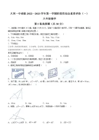 山西省大同市一中南校2022-2023学年八年级上学期阶段性综合素养测评(一)数学试题(含答案)