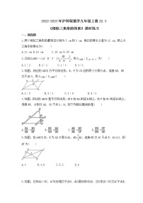 沪科版九年级上册22.3 相似三角形的性质精品课时训练