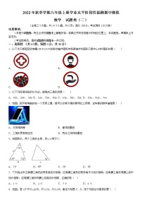 2022年秋季学期八年级上册学业水平阶段性抽测期中模拟数学试题卷（二）