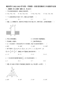 河北省廊坊市安次区第四中学2022-2023学年八年级上学期第一次月考数学试题(含答案)