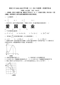 重庆市沙坪坝区第八中学校2022-2023学年九年级上学期10月月考数学试题(含答案)