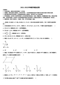 上海市嘉定区名校2021-2022学年中考数学五模试卷含解析